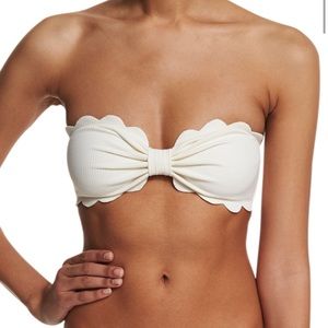 Marysia Antibes scalloped bandeau bikini top S